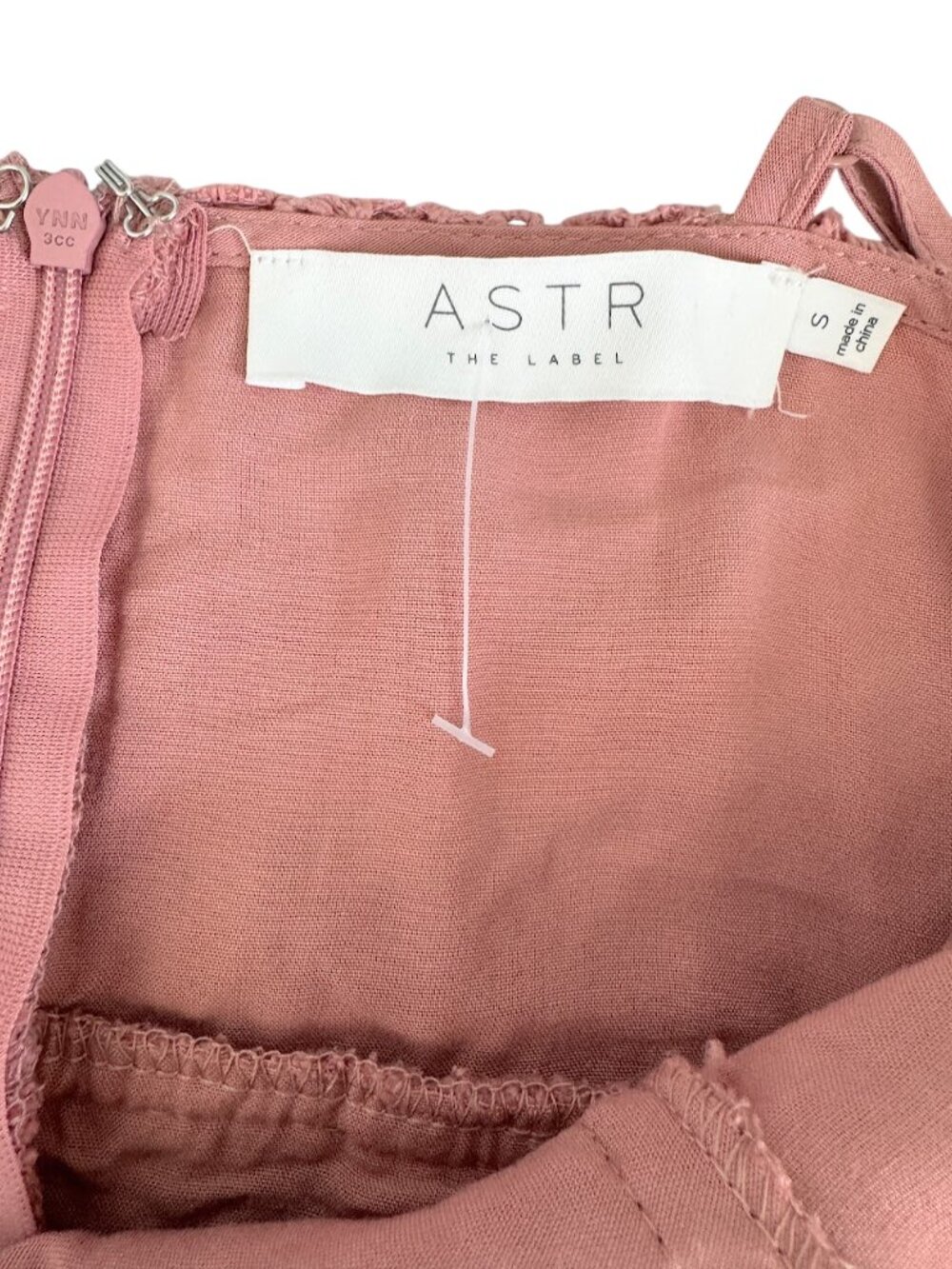 ASTR the Label Lace Midi Dress Pink Spaghetti Strap Fit Flare Boho Size S - Picture 6 of 12